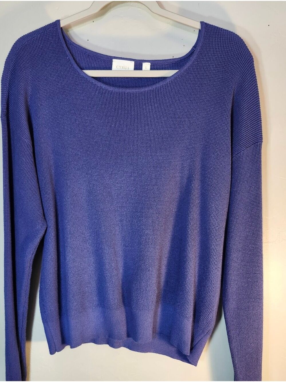 Cyrus Scoopneck Knit Sweater in Royal Blue